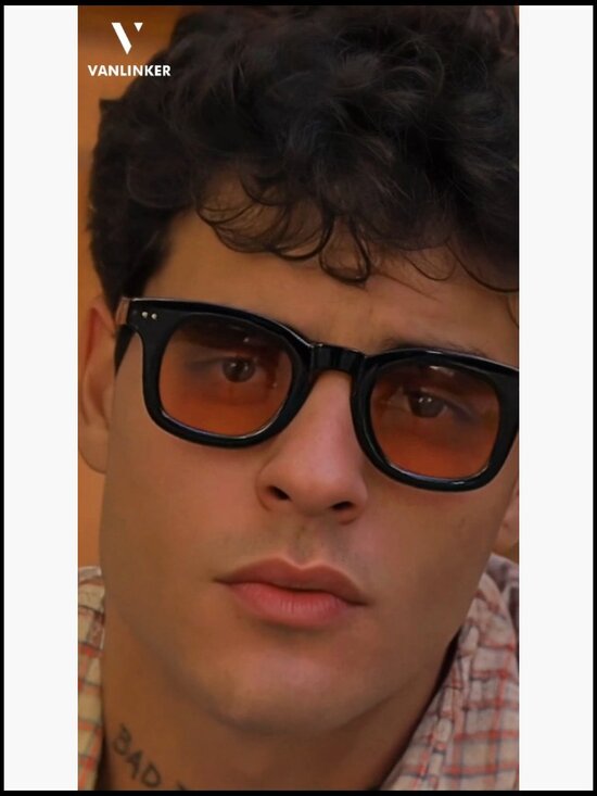 Retro Chunky Square Polarized Sunglasses, Lightweight Plastic Frame main image 4